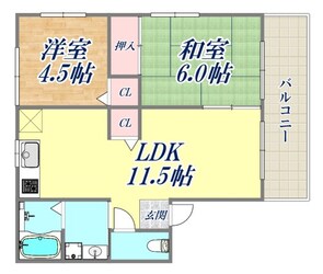 プリマベーラ芦屋の物件間取画像